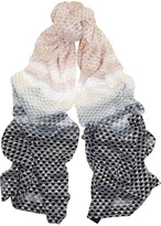 Thumbnail for your product : Missoni Ombré crochet-knit scarf