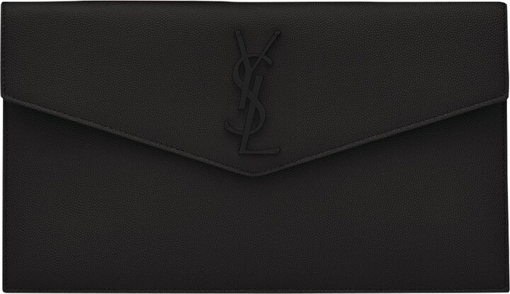 Saint Laurent Leather Uptown Clutch Bag
