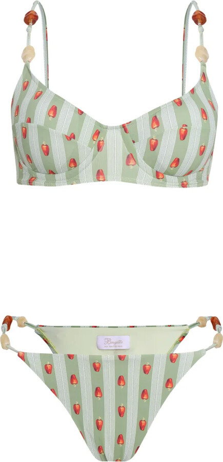 BRIGITTE Eva strawberry-print bikini