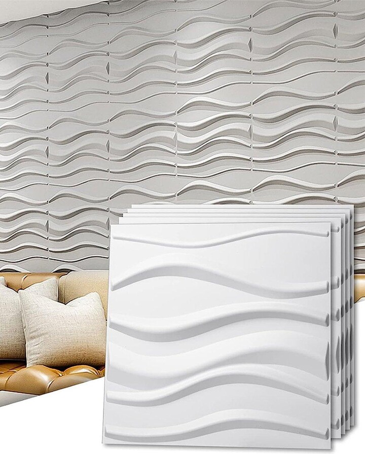 Living and Home 12 Pack PVC Textured 3D Wall Panels ShopStyle Artwork