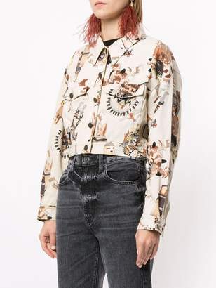 Hermes pre-owned First Nation print cropped jacket