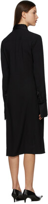 Acne Studios Black Crêpe Long Sleeve Dress