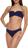 Thumbnail for your product : La Perla Sequin-embellished Pleated Low-rise Bikini Briefs
