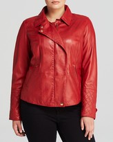 Thumbnail for your product : Marina Rinaldi Plus Edonista Leather Jacket