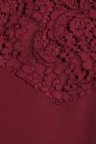 Thumbnail for your product : Claudie Pierlot Ramos Corded Lace-paneled Crepe Mini Dress