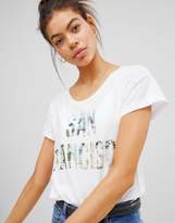 Thumbnail for your product : Blend She Fran San Fransicsco Foil Print T-Shirt