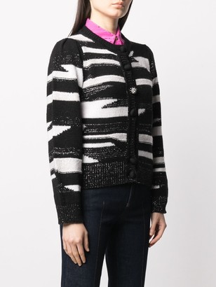 Liu Jo Horizontal-Stripe Knitted Cardigan