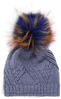 Kyi Kyi Faux Fur Pom-Pom Wool-Blend Beanie - ShopStyle Hats