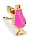 Thumbnail for your product : Judith Leiber 14K Goldplated Sterling Silver & Enamel Cocktail Single Stud Earring