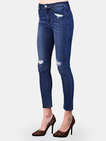 Thumbnail for your product : Standards & Practices Bardot High Rise Destroyed Knit Skinny Ankle Jeans