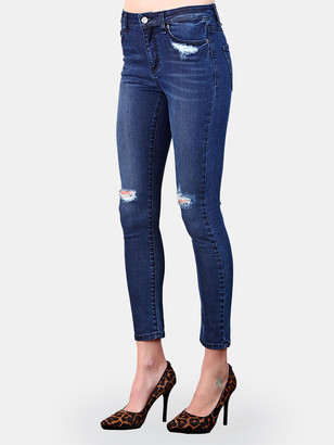 Standards & Practices Bardot High Rise Destroyed Knit Skinny Ankle Jeans