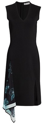 Givenchy Scarf-Trimmed Sheath Dress