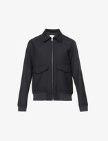 Thumbnail for your product : Sandro Aviator wool-blend jacket