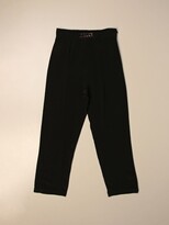 Thumbnail for your product : Liu Jo high-waisted trousers with metallic logo
