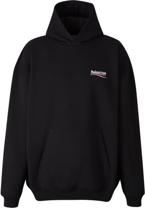 Drifter Magnus Short-Sleeve Zip-Up Long Hooded Sweatshirt in Black for Men
