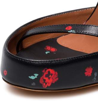 Y/Project Black Spiral 110 floral leather sandals