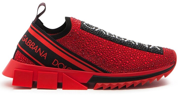 Dolce & Gabbana Sorrento rhinestone-embellished sneakers - ShopStyle