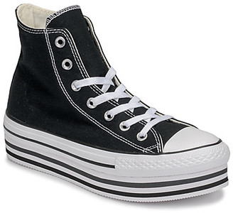 converse chuck taylor all star platform hi black trainers