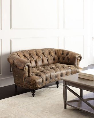 Old Hickory Tannery Carson Tufted Leather Sofa