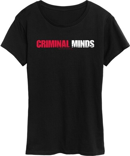 Criminal Minds Women'sCriminalMindsLargeLogoShortSleeveGraphicT-Shirt-Black-Small