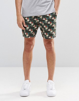 French Connection Parrot Tropical Print Shorts