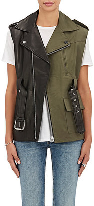 Each X Other Women's Leather & Canvas Asymmetric Belted Vest