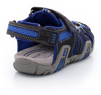 Geox J SAND. KRAZE G Two-Tone Sandals with Touch ‘n’ Close Tabs