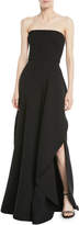 Thumbnail for your product : Elie Saab Strapless-Neck Long Asymmetric Evening Gown with Bustier Top