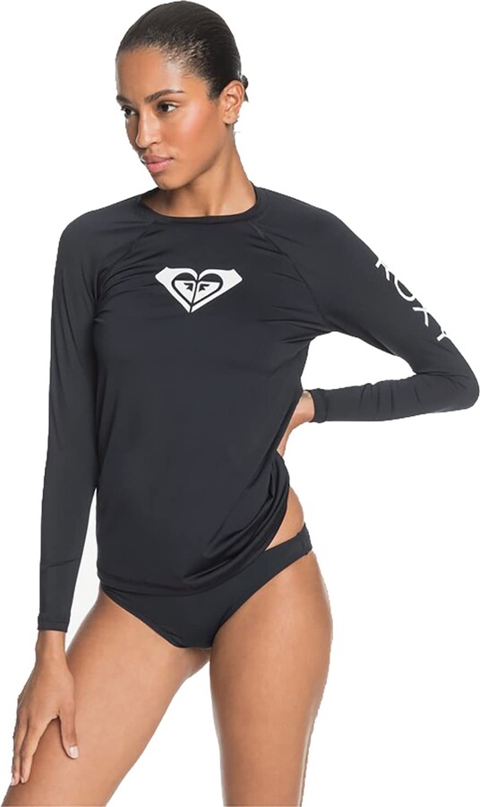 Zecilbo Womens Long Sleeve Rashguard Shirt Color Block Print Tankini Swimsuit Rose XXX-Large 22 24