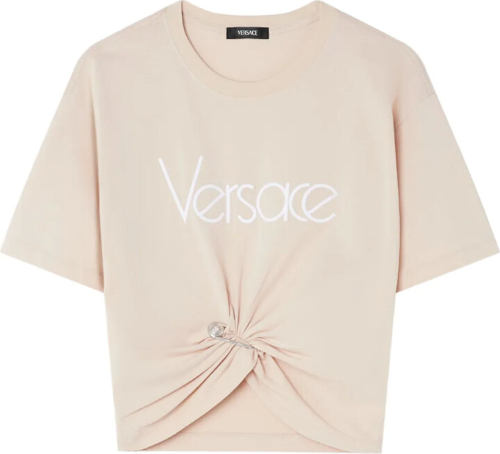Versace Safety Pin cropped T-shirt