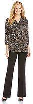 Thumbnail for your product : Westbound Cheetah-Print Zip-Pocket Tunic