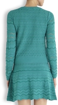 Thumbnail for your product : M Missoni Teal knitted cardigan