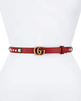 Thumbnail for your product : Gucci Crystal Belt w/ Double G Buckle