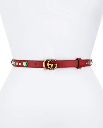 Gucci Crystal Belt w/ Double G Buckle