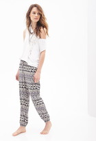 Thumbnail for your product : Forever 21 tribal print woven joggers