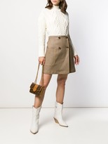 Thumbnail for your product : Fendi Double-Breasted High-Waisted Skirt