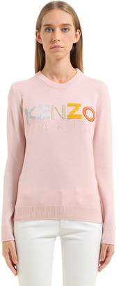 Kenzo Logo Intarsia Wool Knit Sweater