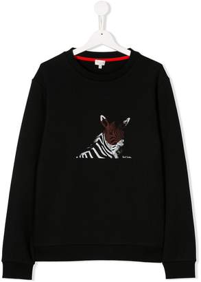 Paul Smith Junior TEEN zebra print sweatshirt