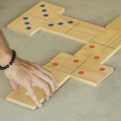 Triumph Sports Wood Lawn Giant Dominoes 28 Pieces