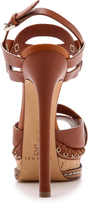 Thumbnail for your product : Casadei Leather & Cork Heels