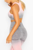 Thumbnail for your product : boohoo Fit Seamfree Ombre Medium Support Sports Bra