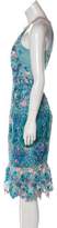 Thumbnail for your product : Marchesa Notte Embroidered Midi Dress w/ Tags