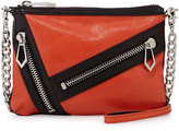 Thumbnail for your product : Botkier Cruz Zip Colorblock Leather Crossbody Bag, Coral/Black