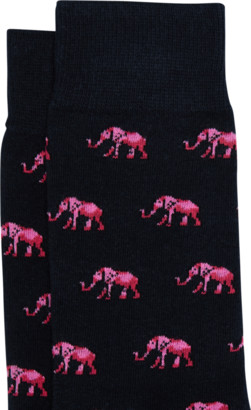 yd. Dark Blue Elephant Socks