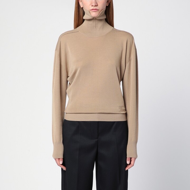 Burberry Beige wool turtleneck sweater