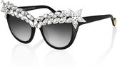 Thumbnail for your product : Karlsson Anna-Karin Decadence Crystal-Brow Sunglasses, Black