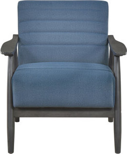 Corrigan Studio Casual Transitional Accent Chair 1Pc Velvet Upholstery Solid Wood Frame Living Room Furniture