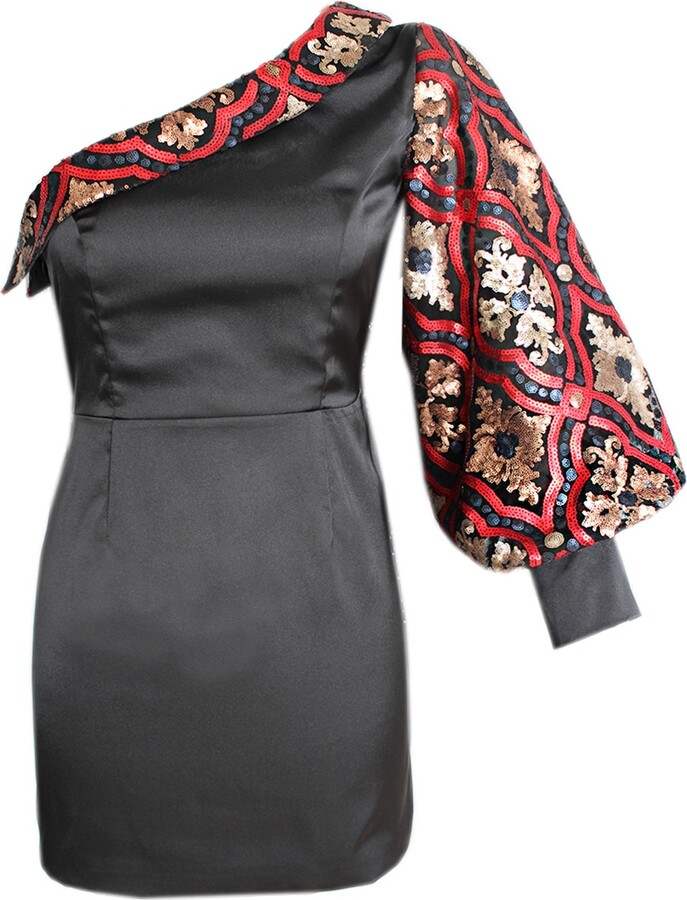 Petra Petrova One Shoulder Sequin Dress Veronica ShopStyle