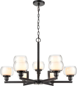 Ebern Designs Merrillyn 9 - Light Shaded Wagon Wheel Chandelier