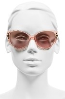 Thumbnail for your product : Tory Burch Women's 56Mm Cat Eye Sunglasses - Silver Tweed